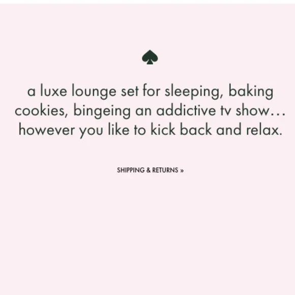 kate spade black scalloped jogger lounge set sweatshirt sweatpants size M nwt - Picture 5 of 7